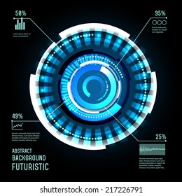 Futuristic interface, HUD,  vector background