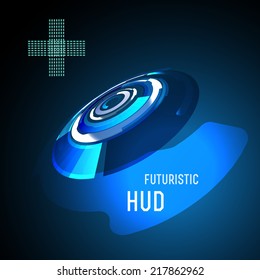 Futuristic interface, HUD,  vector background