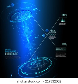 Futuristic interface, HUD,  vector background