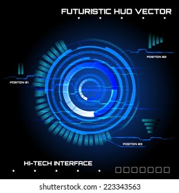 Futuristic interface, HUD,  vector background