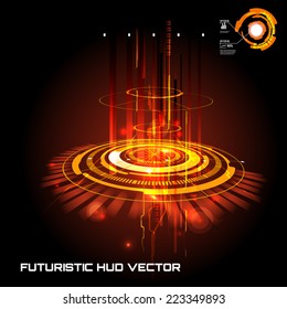 Futuristic interface, HUD,  vector background