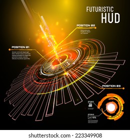 Futuristic interface, HUD,  vector background