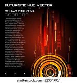 Futuristic interface, HUD,  vector background