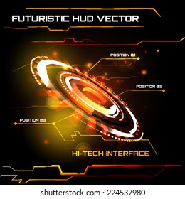 Futuristic interface, HUD,  vector background