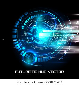 Futuristic interface, HUD,  vector background