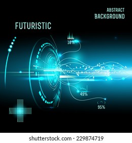 Futuristic interface, HUD,  vector background