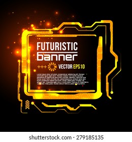 Futuristic interface, HUD,  vector background