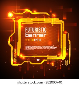 Futuristic interface, HUD,  vector background