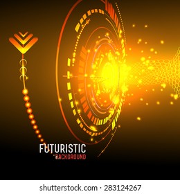 Futuristic interface, HUD,  vector background