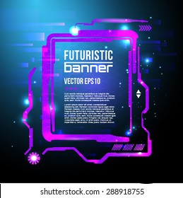 Futuristic interface, HUD,  vector background