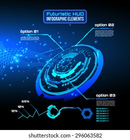 Futuristic interface, HUD,  vector background