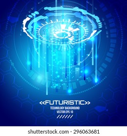 Futuristic interface, HUD,  vector background