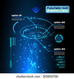 Futuristic interface, HUD,  vector background