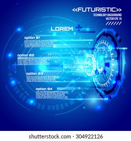 Futuristic interface, HUD,  vector background