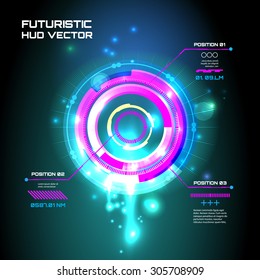 Futuristic interface, HUD,  vector background