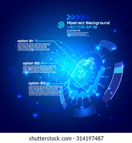 Futuristic interface, HUD,  vector background