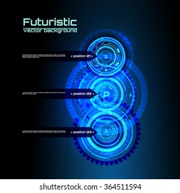 Futuristic interface, HUD,  vector background
