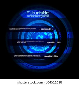 Futuristic interface, HUD,  vector background
