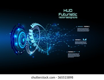 Futuristic interface, HUD,  vector background