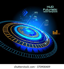 Futuristic interface, HUD,  vector background