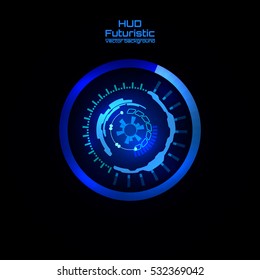 Futuristic interface, HUD, vector background