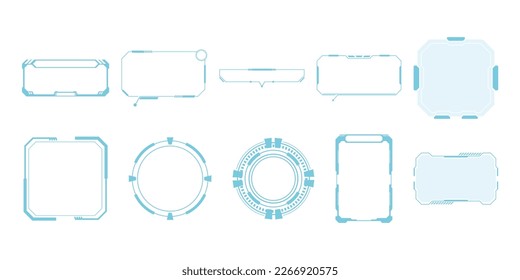 Futuristic Interface Shape Vector Set