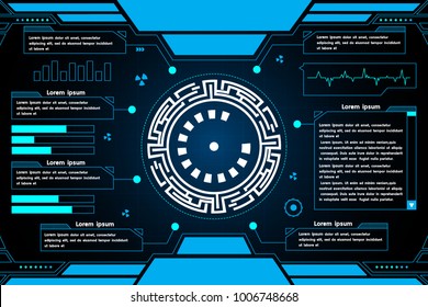 Futuristic interface  technology abstract vector background design.
