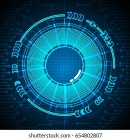 Futuristic interface technology vector design.