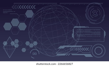 Futuristic interface telop design cockpit monitor control fantasy

