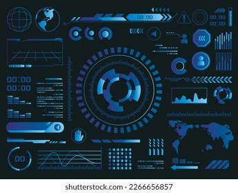Futuristic interface telop design cockpit monitor control fantasy
