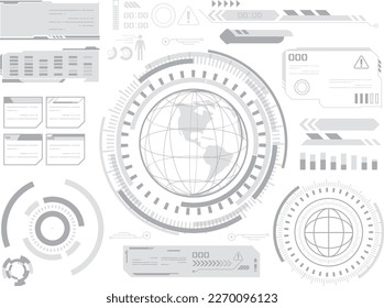 Futuristic interface telop design cockpit monitor control fantasy
