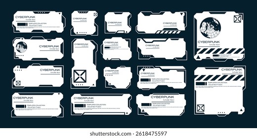 Futuristic interface ui elements. Holographic hud user interface elements