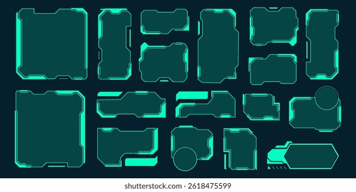 Futuristic interface ui elements. Holographic hud user interface elements