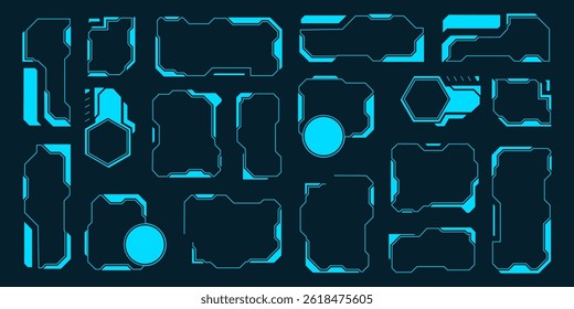 Futuristic interface ui elements. Holographic hud user interface elements