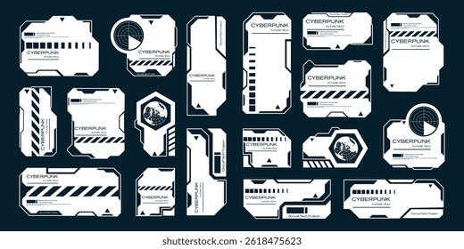 Futuristic interface ui elements. Holographic hud user interface elements