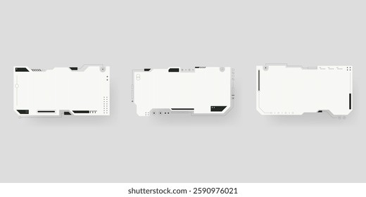 Futuristic interface ui elements. Futuristic HUD elements. Hud interface set. Vector illustration.