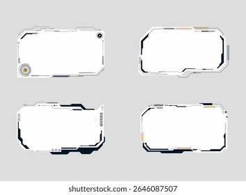 Futuristic interface ui elements. Futuristic HUD elements. Hud interface set. Vector illustration.
