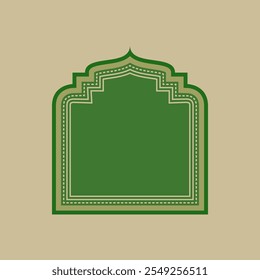 Futuristic Islamic Shape Element. Third Style Arabic Window Shape. Editable Vector