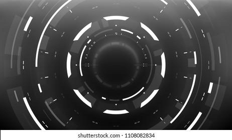 Futuristic isolated circle vector illustration for background, HUD, games, sci-fi graphic user interface,  banner, business, website and more. You can place your logo or simple text to center