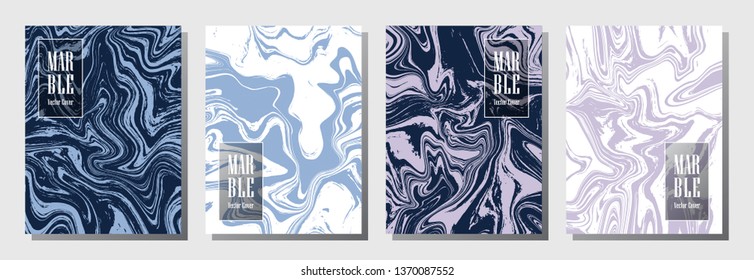 Futuristic journal layouts set. Backdrop for binder template, corporate flyers. Annual report cover corporate layouts set. Flyer, booklet, report, journal, binder vectors, title place.