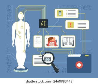 Futuristic laboratory for people health diagnosis with AI