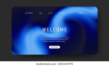 futuristic landing page background with gradient mesh, Website UI design