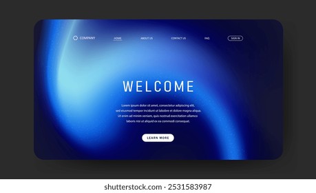 futuristic landing page background with gradient mesh, Website UI design