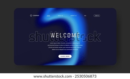 futuristic landing page background with gradient mesh, Website UI design