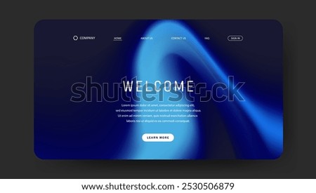 futuristic landing page background with gradient mesh, Website UI design