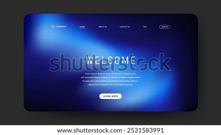 futuristic landing page background with gradient mesh, Website UI design