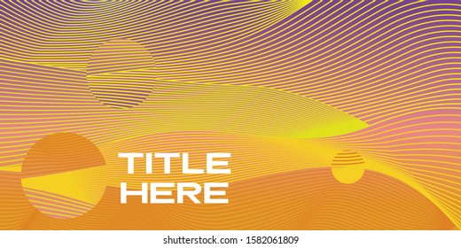 Futuristic landscape background abstract banner design template
