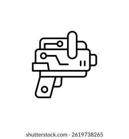 Ícone De Laser Blaster Futurista, Ilustração De Conceito De Defesa Científica