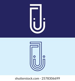 Futuristic latter j logo design