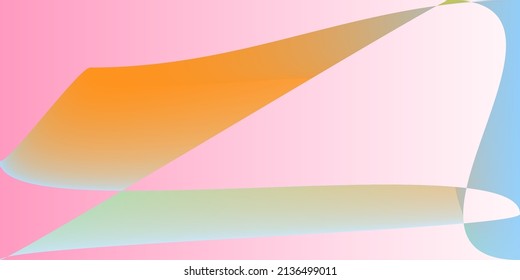 Futuristic Layers Technology Pastel Trendy Background. Dynamic Neon Digital Color Illustration. Smooth Shape Rainbow Psychedelic Horizontal Lines. Multicolor Minimal Modern Fluid Pink Gradient Mesh.